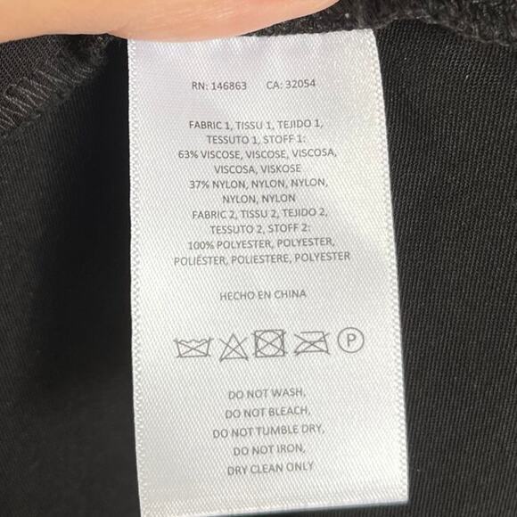 Mare Mare Dress Womens Medium Solid Black Maxi Stretch Tank Top w/ Satin Bottom - Picture 6 of 9